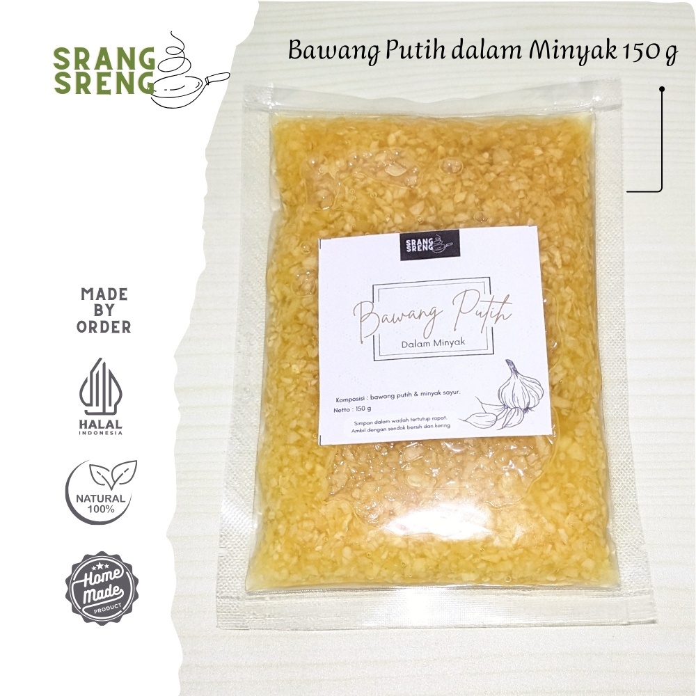 

Baceman Bawang Putih Cincang 150 g | Bawang Putih cincang dalam minyak | garlic in oil