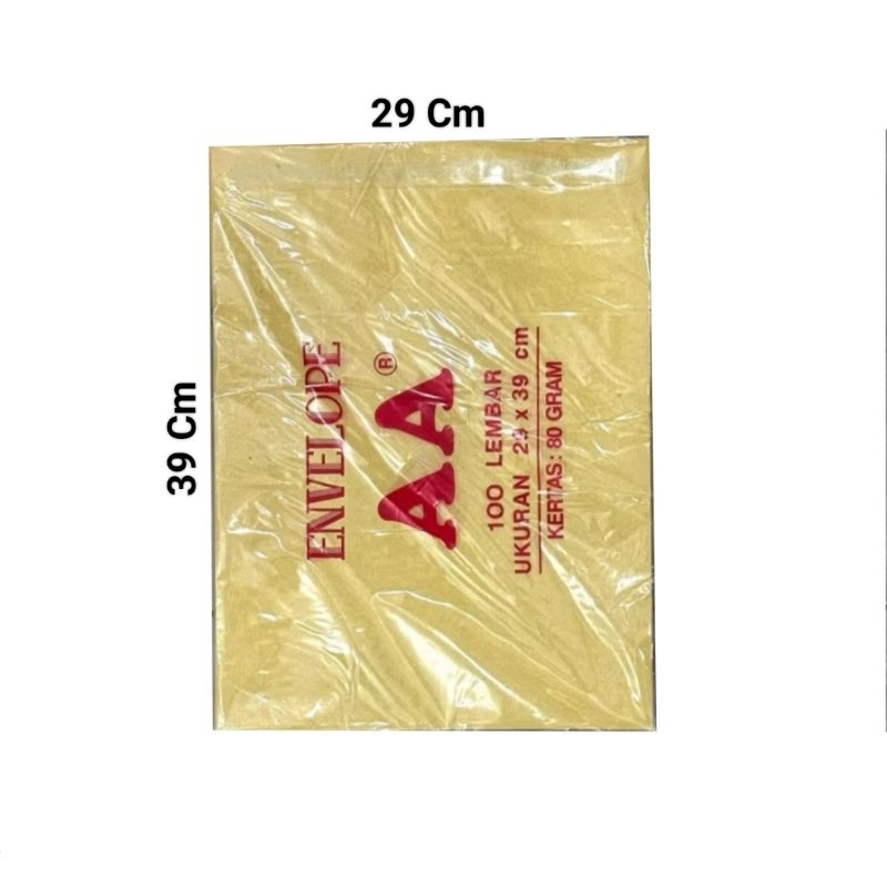 

Amplop Coklat AA (29 x 39 cm) Isi 100 Lembar