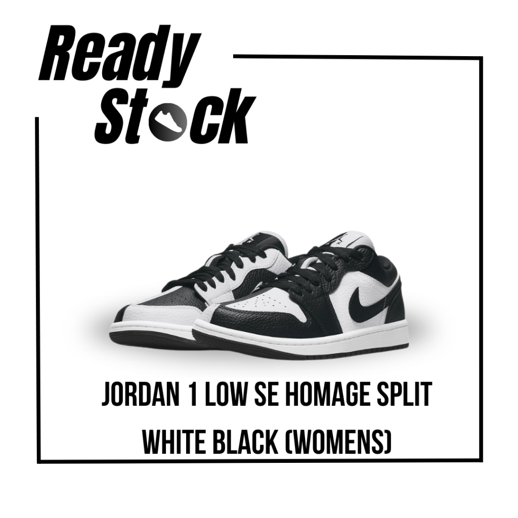 Nike Air Jordan 1 Low SE Homage Split White Black Womens