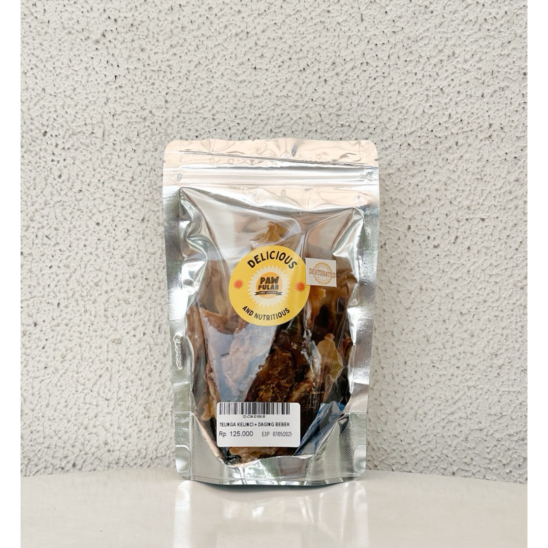 Kuping Kelinci + Daging Bebek - Pawpular - Snack / treats anjing homemade