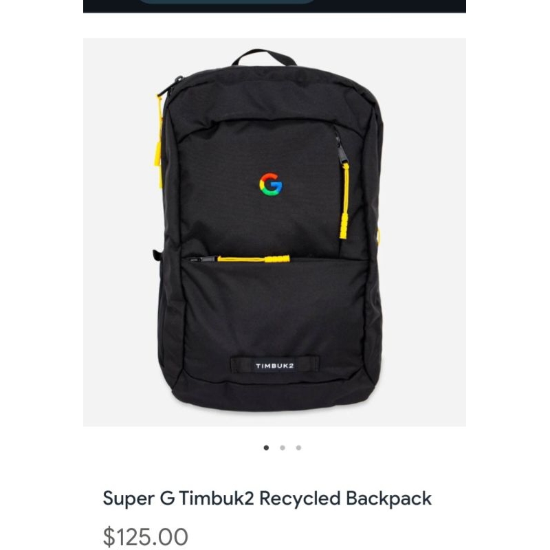Tas Backpack Super G Timbuk2 Recycled Parkside OS - Asli merch dari Google x Timbuk2 - Tas Branded