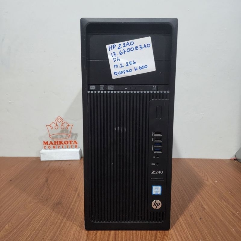 Server PC CPU HP Z240 Workstation Tower Core i7 6700 / 16GB SSD 512GB