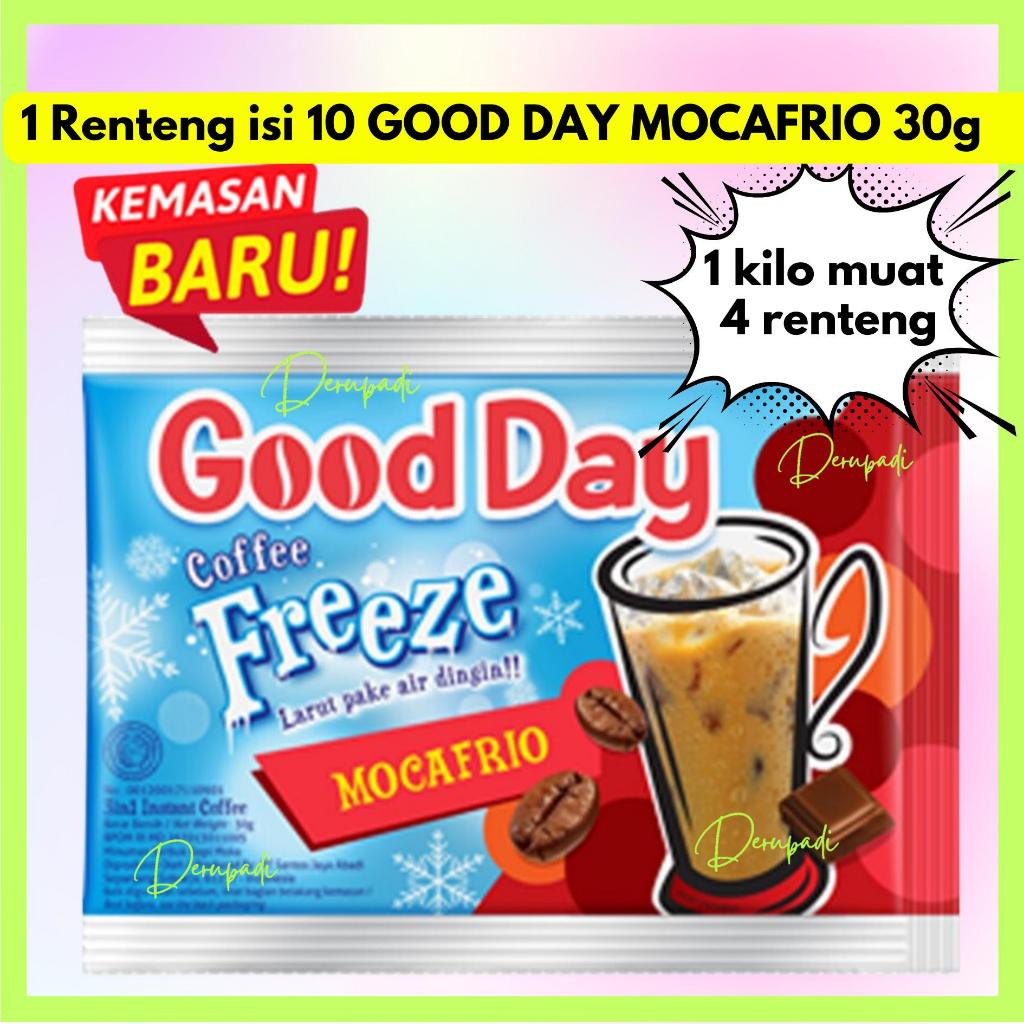 

10pcs GOOD DAY COFFEE FREEZE MOCAFRIO 30g ES KOPI COKLAT INSTAN 1 renteng isi 10 sachet