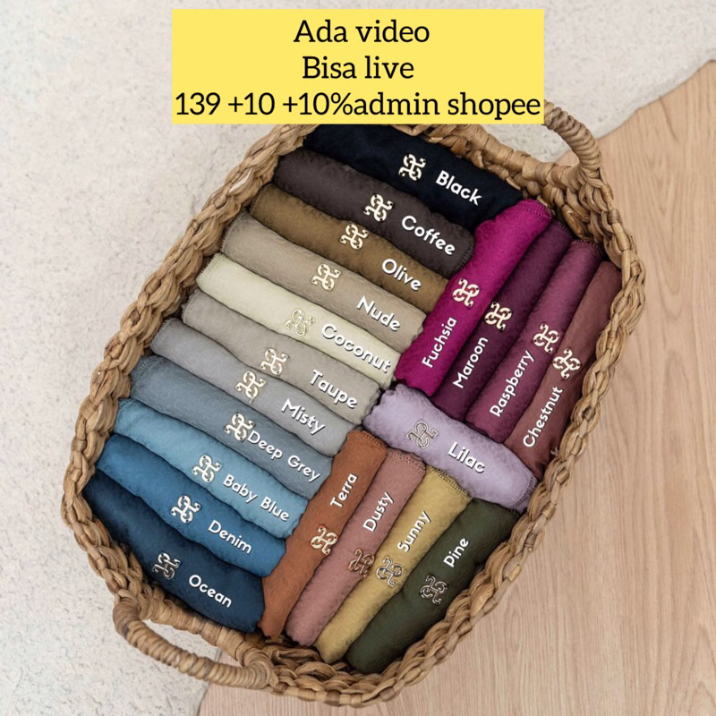 HL signature emboss scarf heaven light