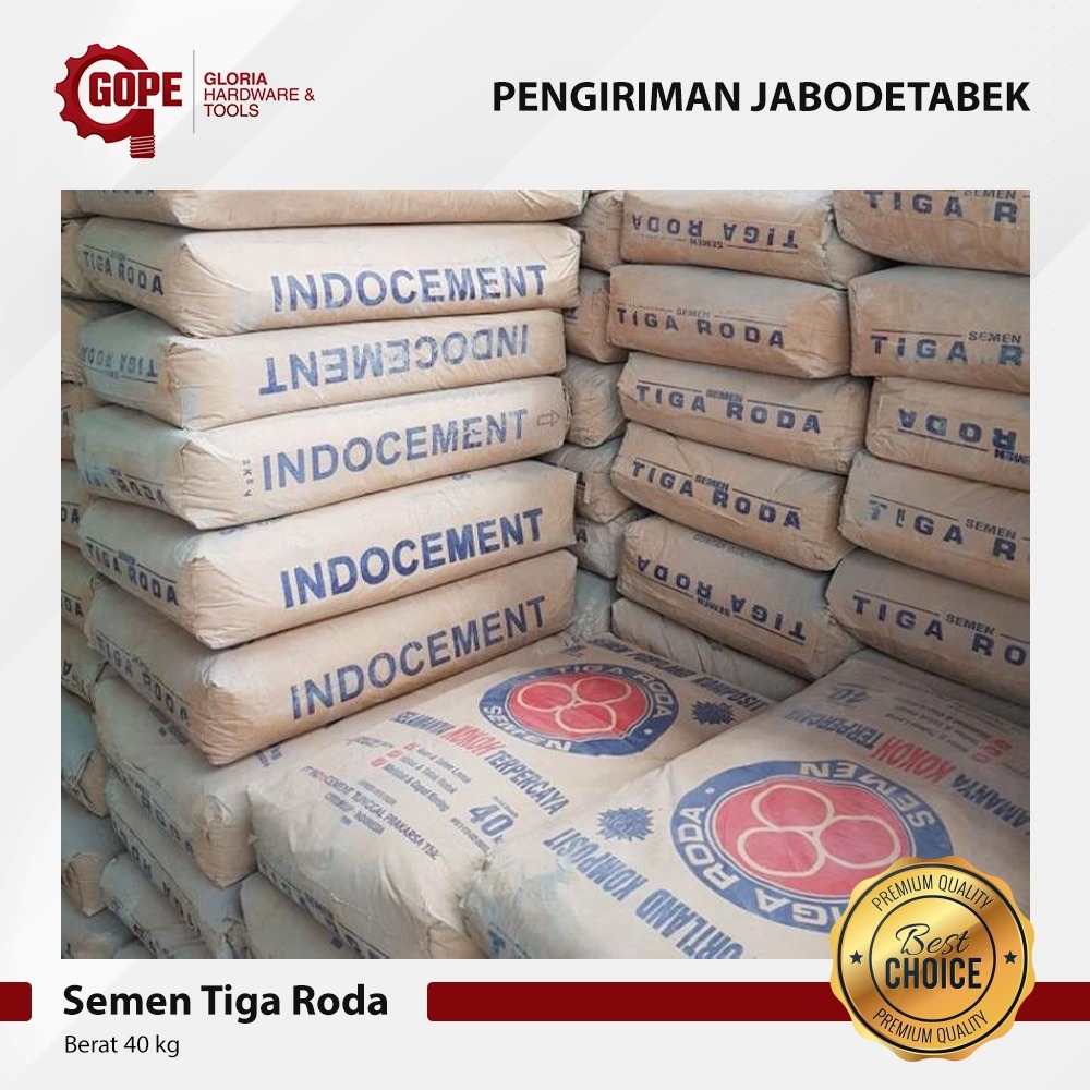 Semen Tiga Roda Portland Kemasan Sak Berat 40 Kg