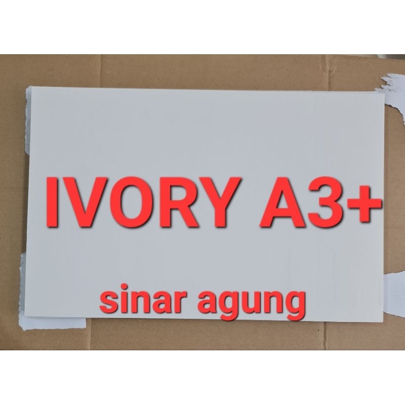 

IVORY A3+ bahan Paper Lunch Box 210/230/250/270/300/350/400 gsm uk. 32x48 FoodGrade isi 100 lbr