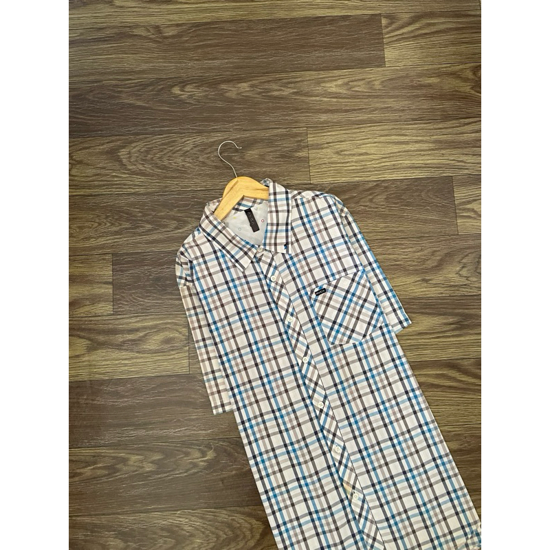 Kemeja RVCA Branded Gingham Short Sleeve