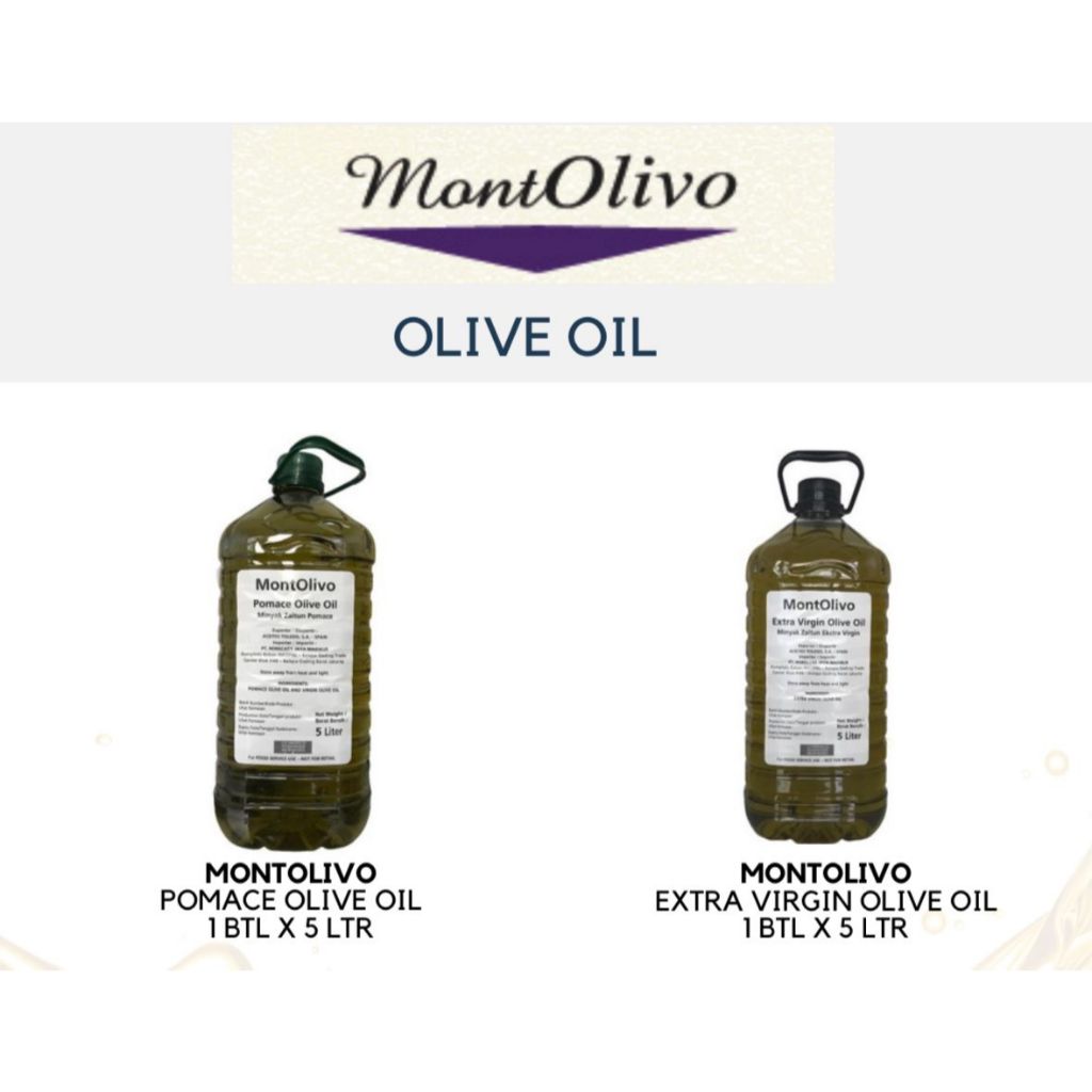 

MONTOLIVO 5LTR EXTRA VIRGIN OLIVE OIL & POMACE OLIVE OIL