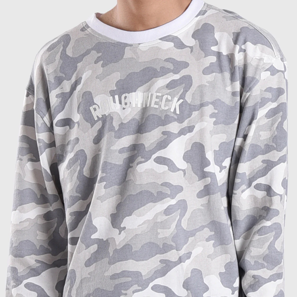 Roughneck SS457 White Camo Sig Glow Crewneck
