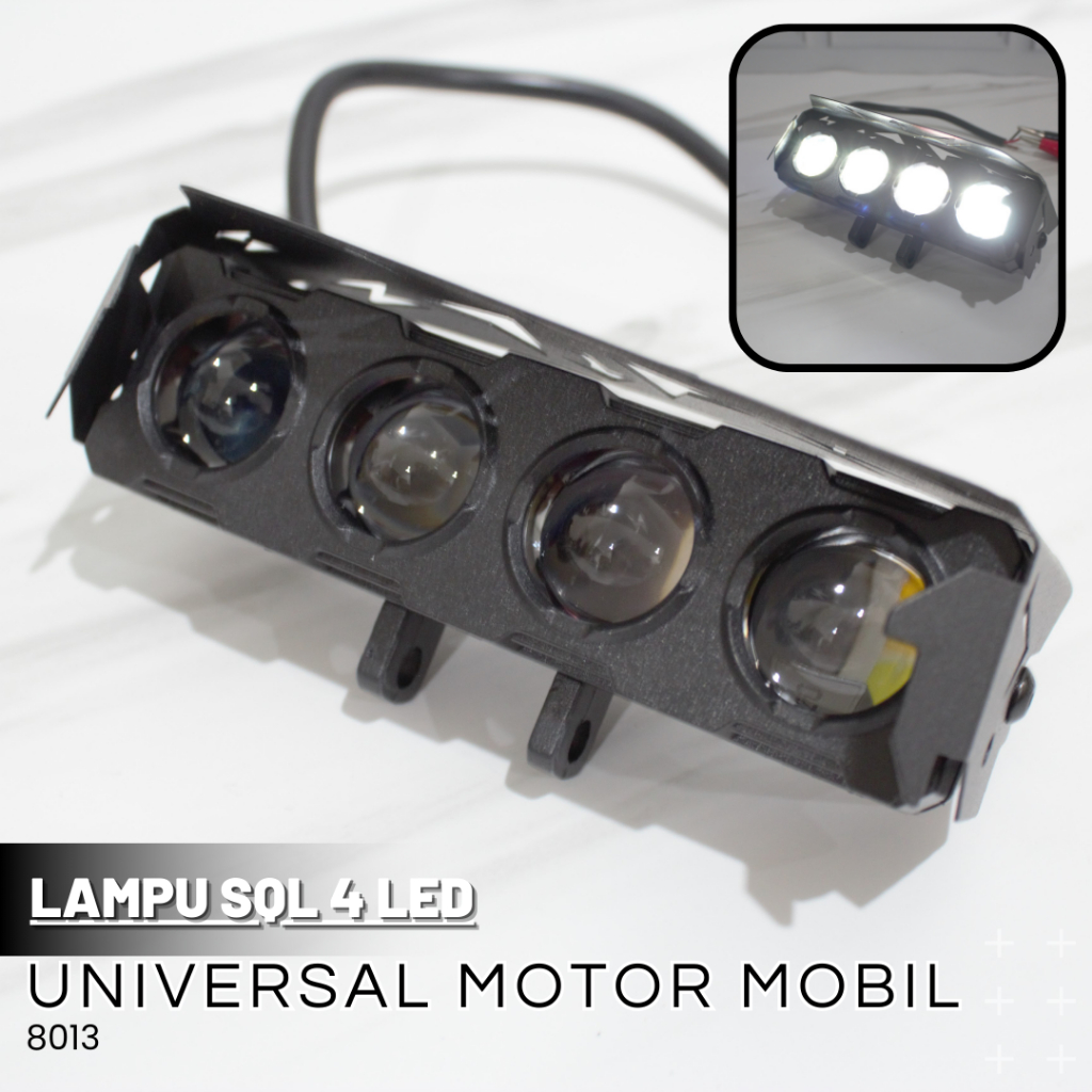 Lampu SQL 4 Led Igawa Lampu Depan Motor Mobil SQL 4 Mata Putih-Putih Kuning-Putih
