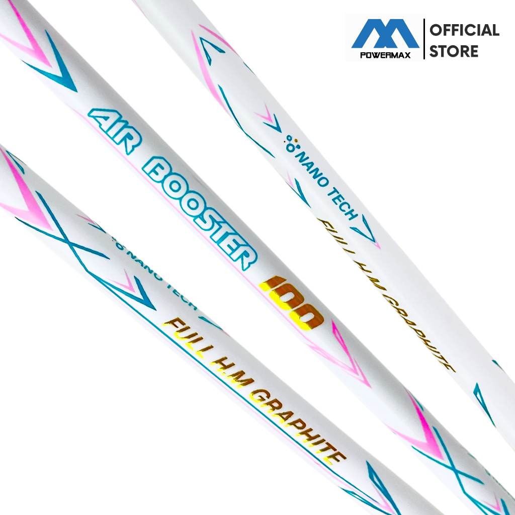 new deals powermax raket badminton air booster 100 ringan 7u 30 lbs frame bulutangkis wanita full