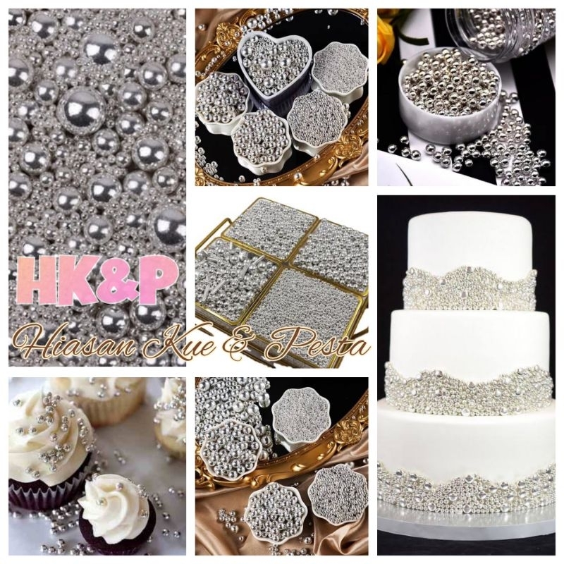

Hiasan Kue Silver bisa dimakan