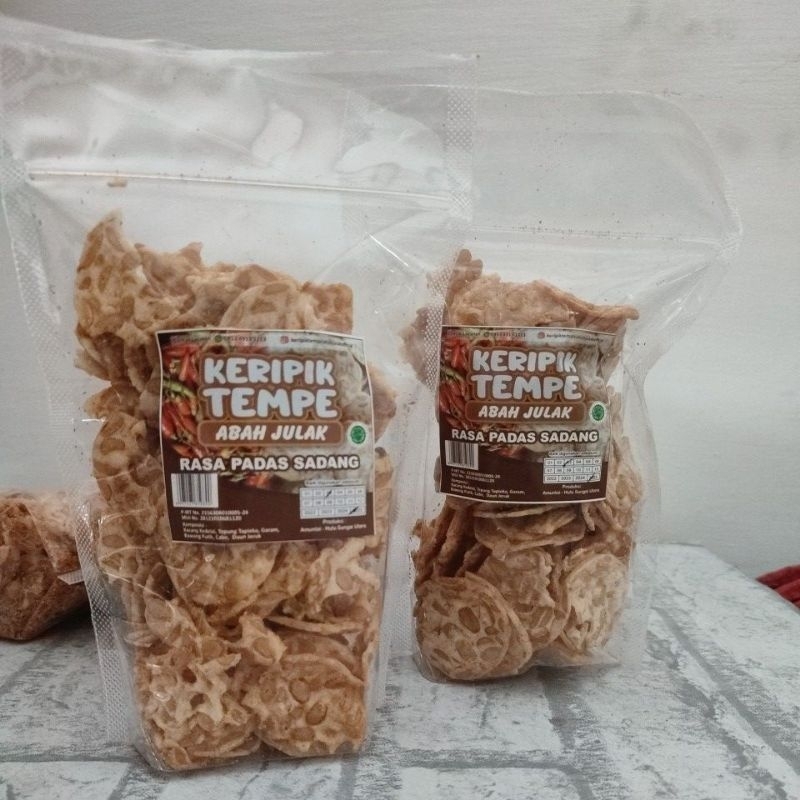 

Keripik Tempe Abah Julak - Rasa Pedas Sedang - Keripik tempe - keripik renyah