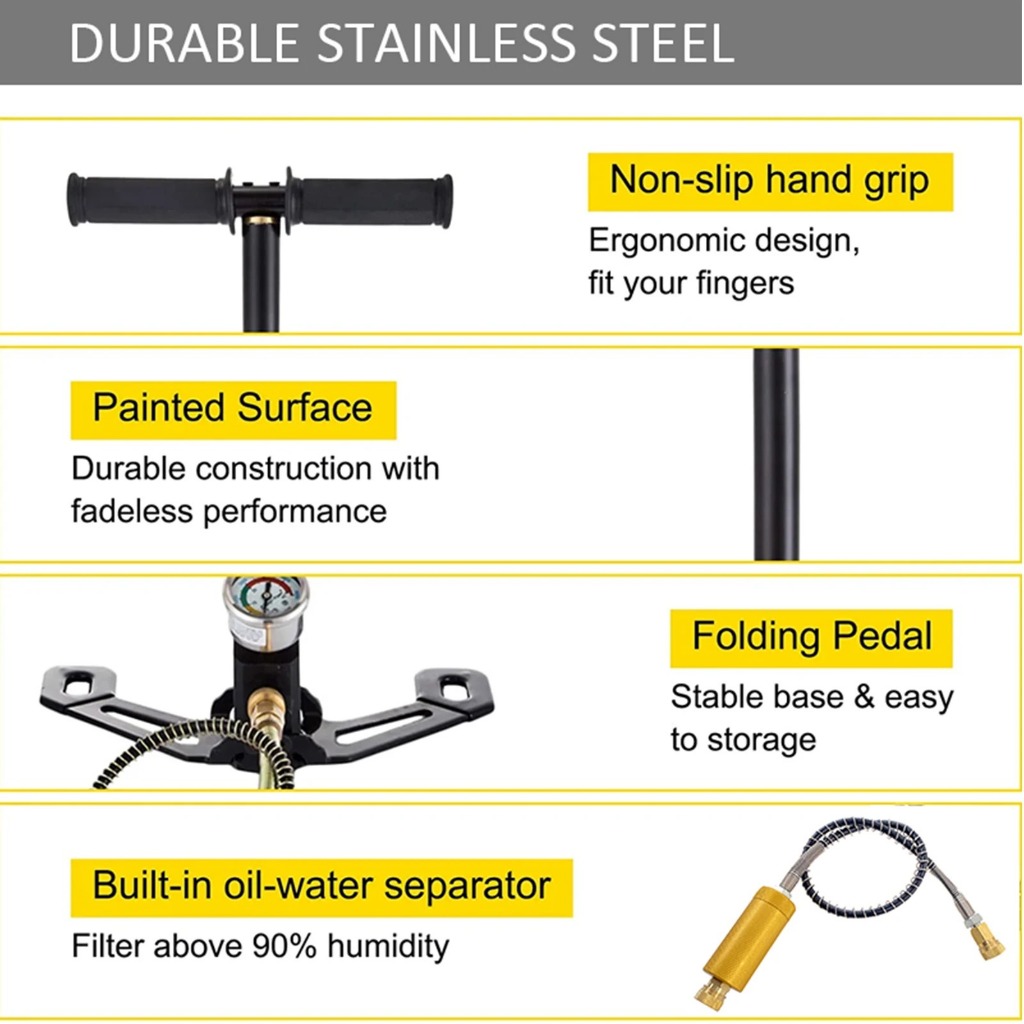 Pompa Pcp Pressure Guage 6000Psi, Gejeluk, Dwp, Marauder, Mouser Dll
