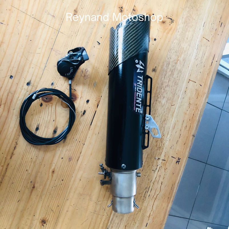 knalpot 3 suara Tridente F20 raptor not ronin katana Spartan gp3