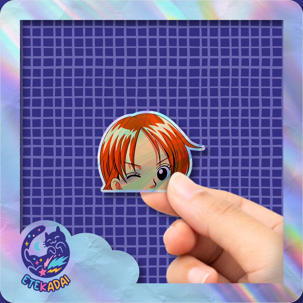 

Stiker Hologram Anime One Piece - Nami
