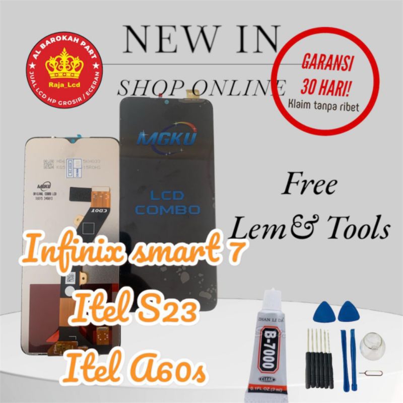 LCD TOUCHSCREEN INFINIX SMART 7/ITEL A60 / ITEL A60S / ITEL A662LM/ A70/ P40/P55 5G/S23/SPARK GO 202