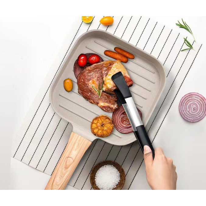 Wajan persegi antilengket Rumah Tangga Panci Multifungsi Steak Panci Goreng  Kompor induksi