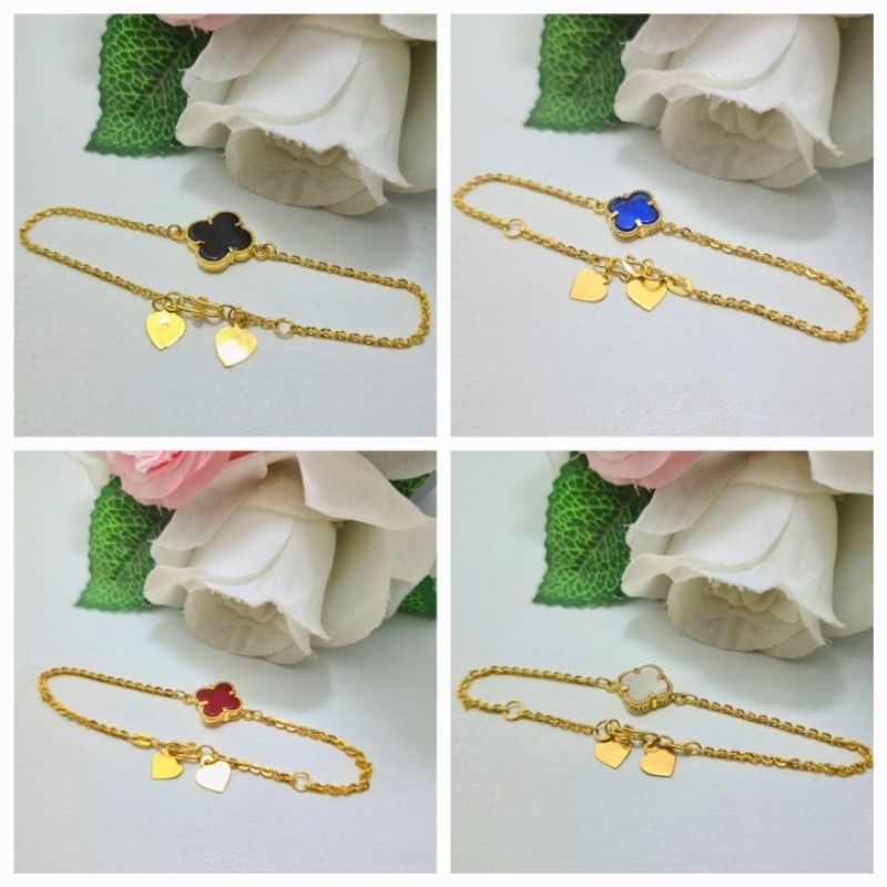 Gelang Rantai Clover 2 Gram Emas Muda