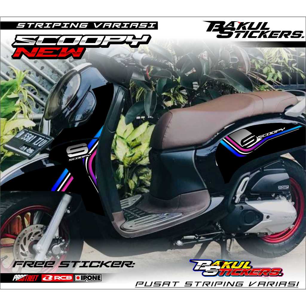 STRIPING VARIASI HONDA SCOOPY NEW 2022 / STICKER LIST MOTOR HONDA SCOOPY NEW 2022
