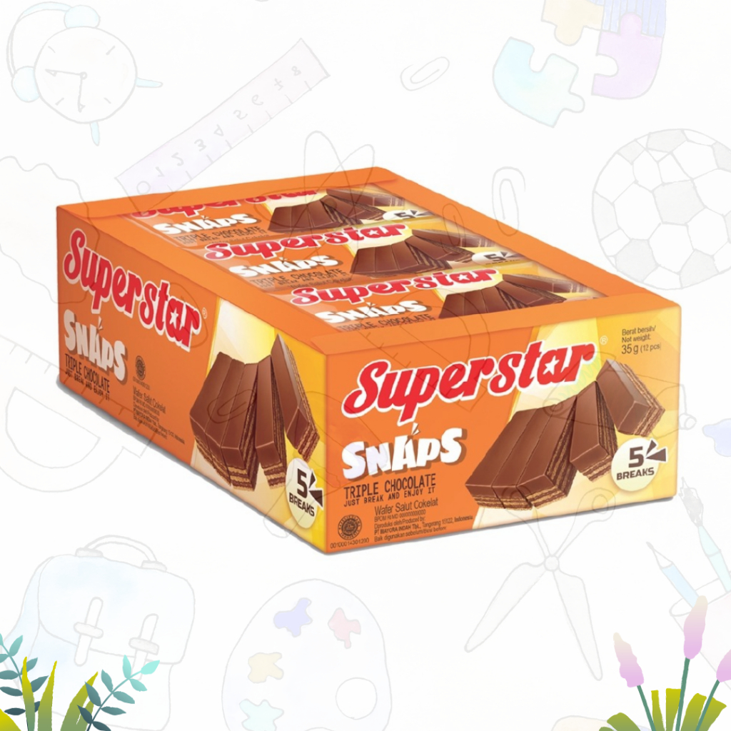 

Superstar Snaps Wafer Coklat 12x28gr (1Box)