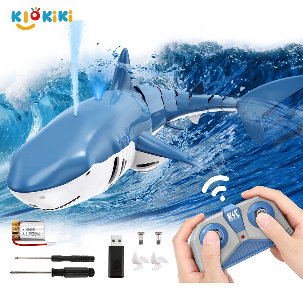 KiKiTOY Ikan Hiu Remote Control Air RC Shark Monster RC Mega Megalodon Mainan RC Ikan Hiu Waterproof
