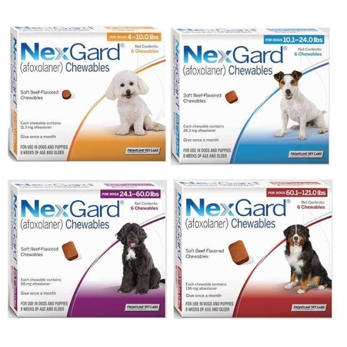 Obat Kutu Anjing Nexgard Harga 1 tablet - OBAT cacing anjing