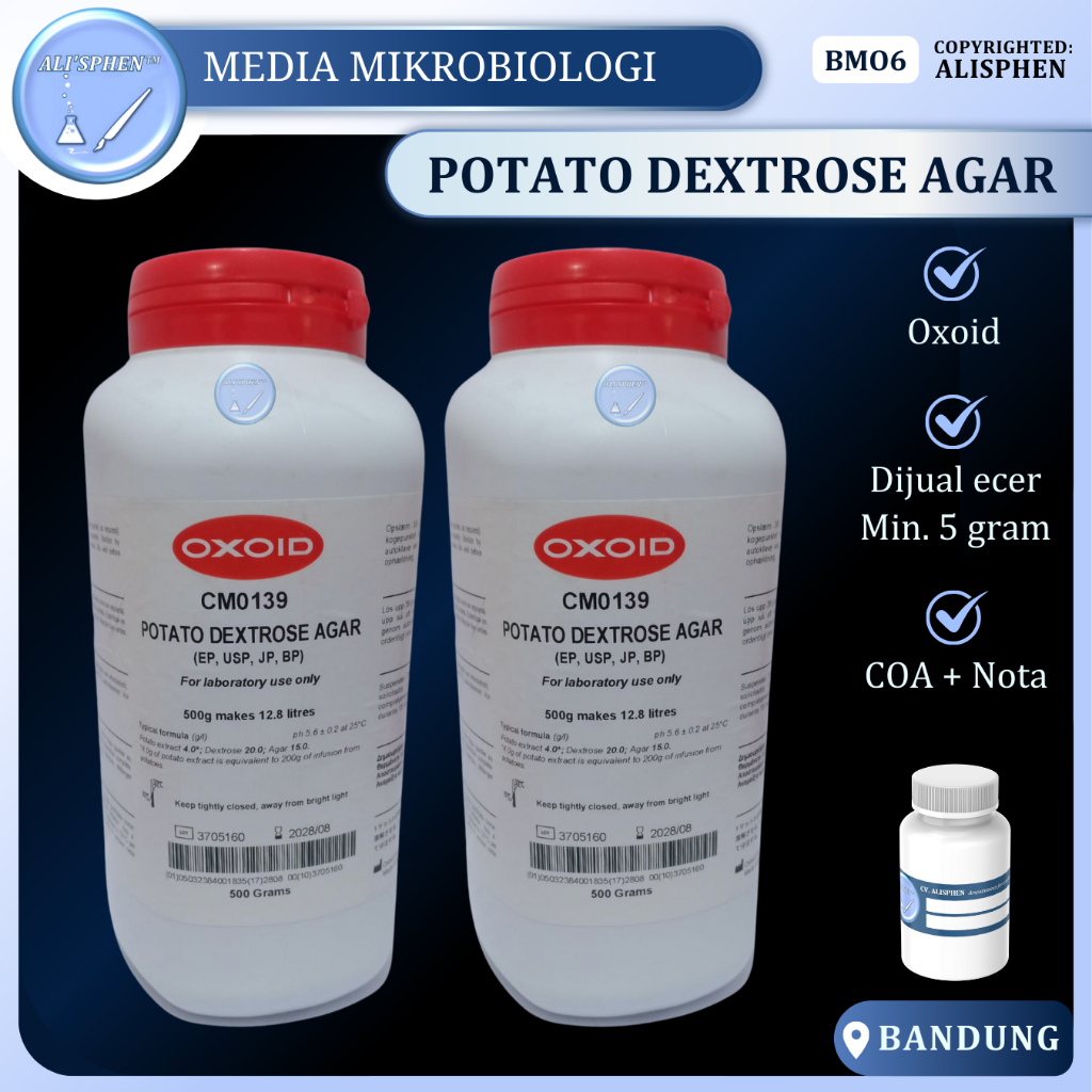 PDA Potato Dextrose Agar | Oxoid | Media Mikrobiologi
