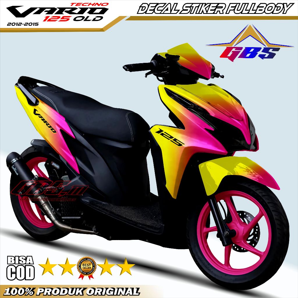 Stiker Decal Honda Vario 125 Old 2012 2013 2014 2015 Fullbody Stiker Motor Vario 125 Techno Fullbody