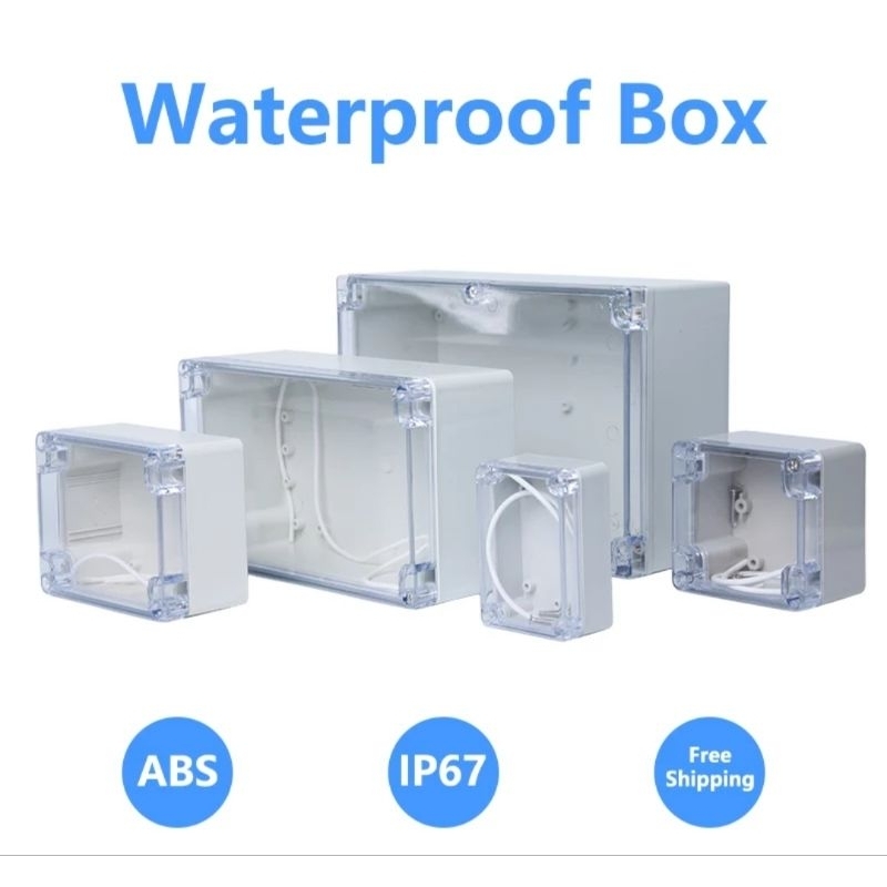 Panel Box Listrik waterproof with seal Transparant kotak junction box Plastik ABS  DIY projek elektr
