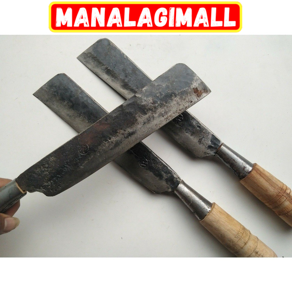 pisau cacah tulang dan buat tebas tebas bambu dan pohon dari baja per asli tua / GOLOK jati dural su
