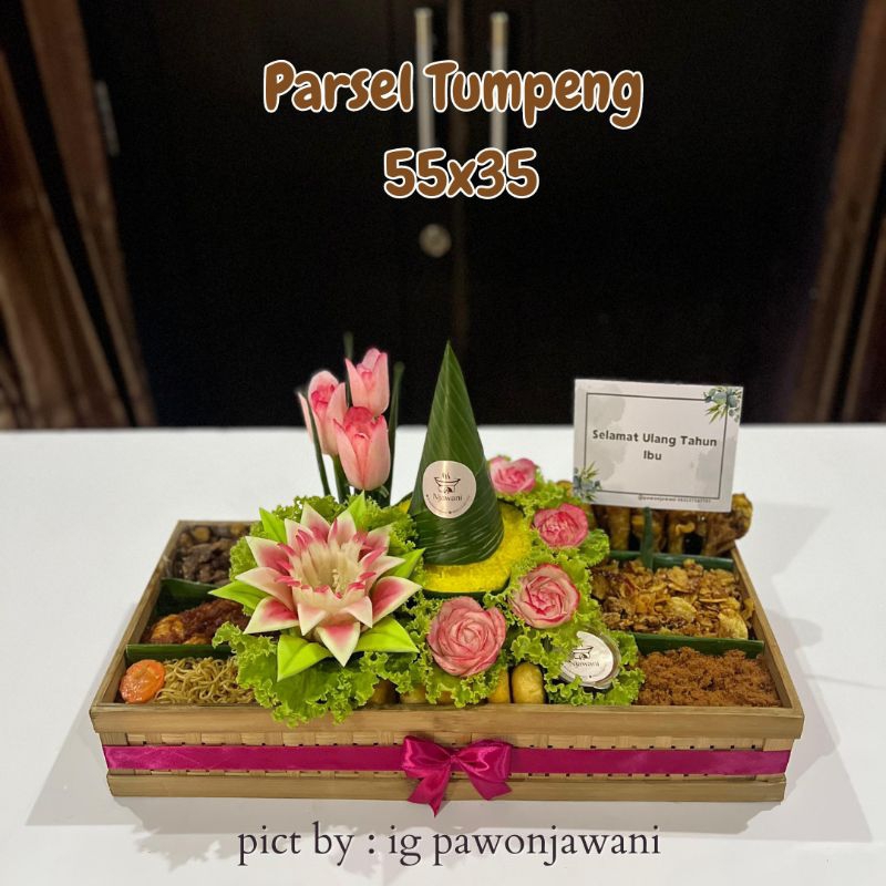 

PARSEL TUMPENG 55X35 T 10CM / hantaran /parsel tumpeng/wadah tumpeng/besekan/tampah/tambir