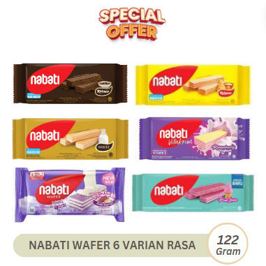 

Nabati Wafer Richoco, Richeese, White, Pink Lava, Korean Goguma dan Raspberry 122 gram