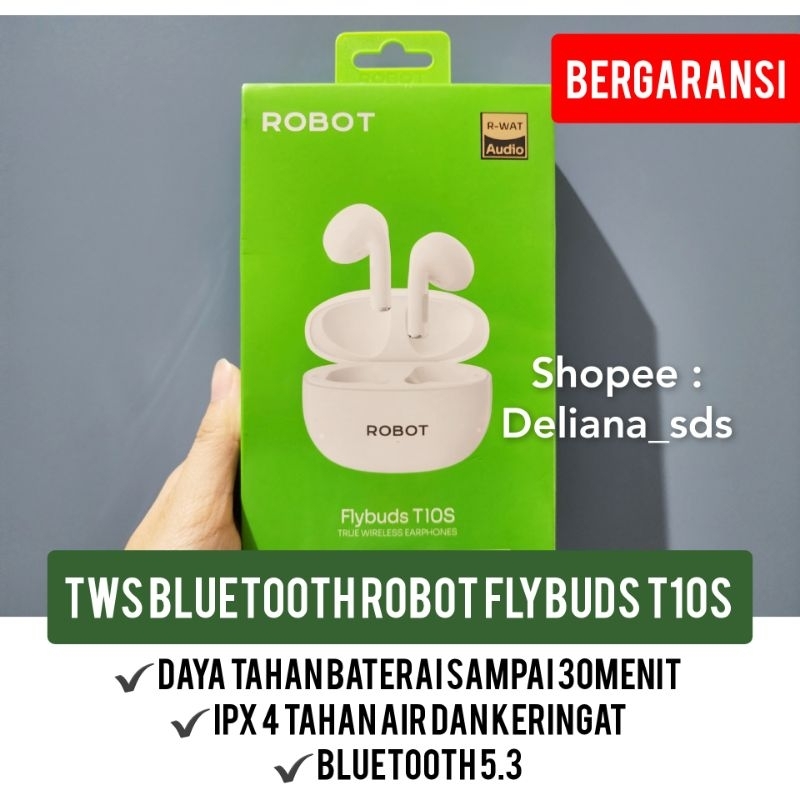 Tws Robot T10s Garansi Resmi 1 Tahun Tws Bluetooth Robot T10s Headset Bluetooth Robot T10s Bluetooth