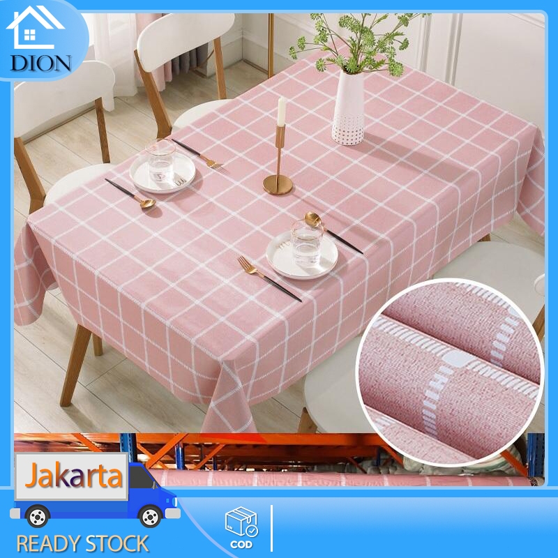 Taplak Meja Makan Meteran Motif Kotak Kotak/Taplak Meteran Motif Bahan PEVA Anti Air/Taplak Meja Mak