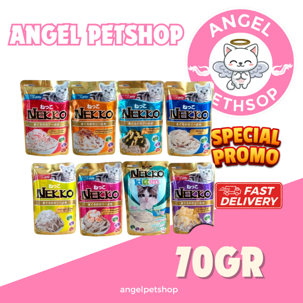 NEKKO POUCH cat food 70GR makanan basah kucing NEKKO