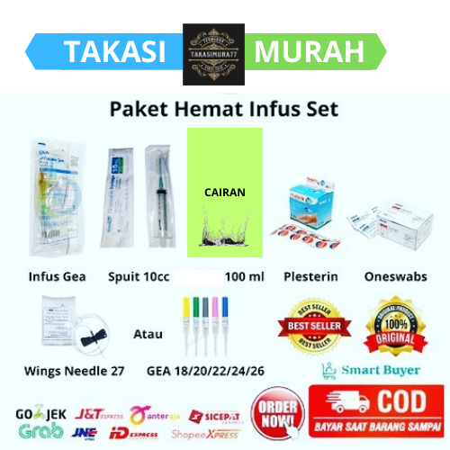 INFUS SET lENGKAP / ALAT INFUS WHETENING / INFUS GEA LENGKAP