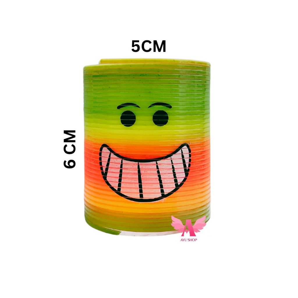 Mainan Anak Spiral Slinky Spring Emoticon / Emoji