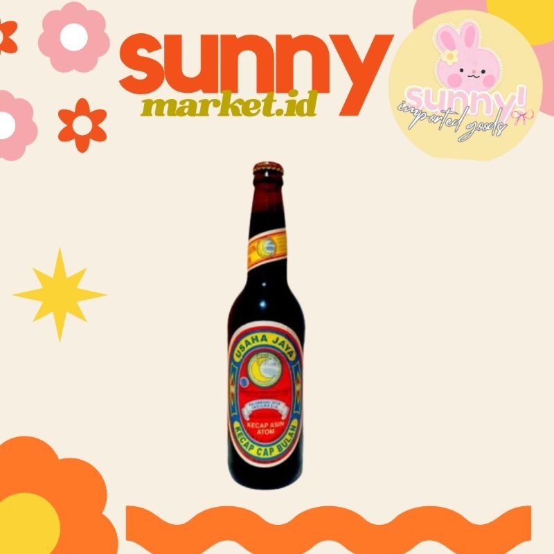 

SUNNYMARKET - KECAP ASIN SOY SAUCE CAP ATOM BULAN USAHA JAYA PALEMBANG 620 ML