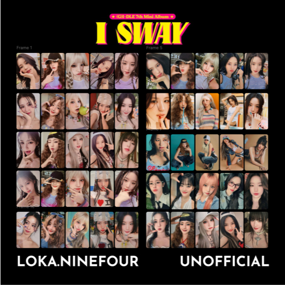 [ISI 5 | MINIMAL ORDER 2 VARIASI] PC GIDLE (G)I-DLE GI-IDLE I SWAY Photocard Potocard UNOFFICIAL REP