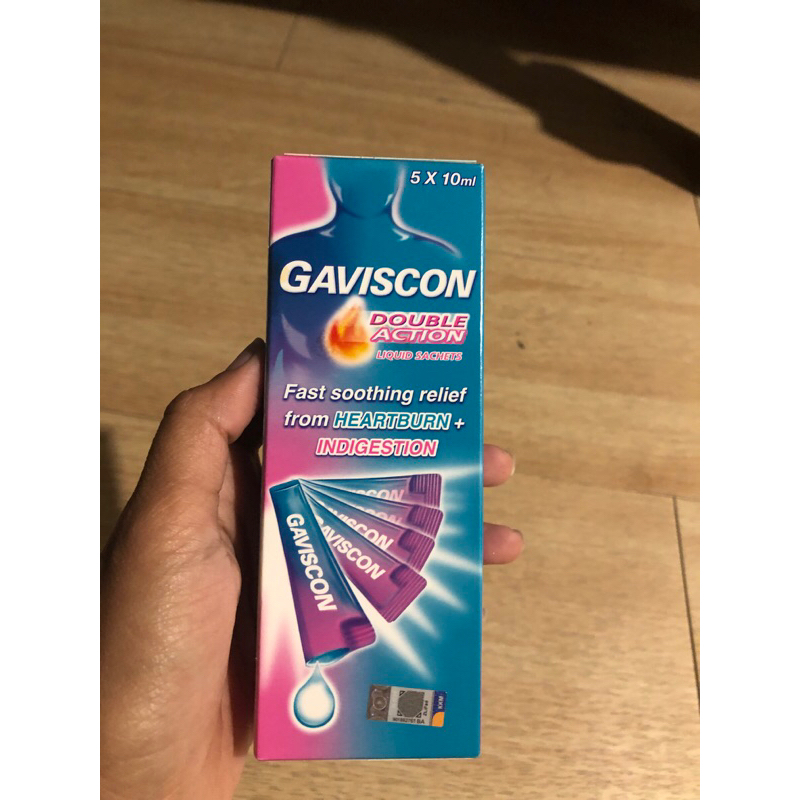 Gaviscon double action double action liquid sachets 5 x 10ml / obat maag malaysia