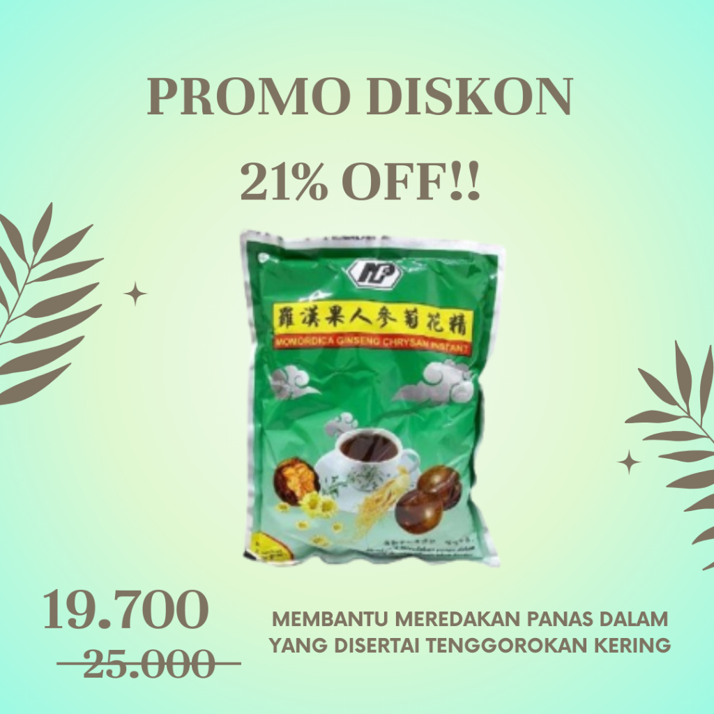 

MOMORDICA GINSENG CHRYSAN INSTANT PLUS 20 SACHET TEH HIJAU