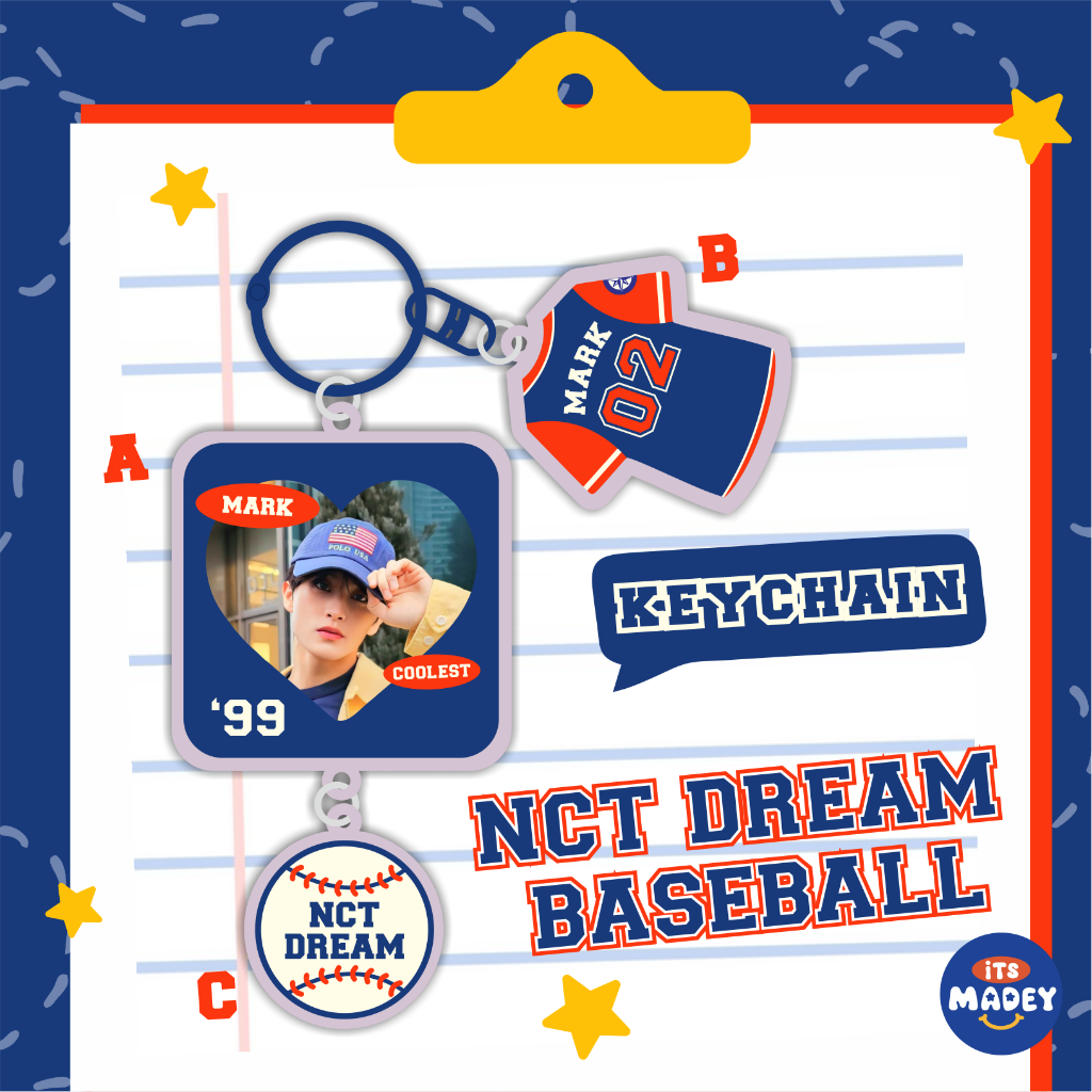 NCT DREAM BASEBALL KEYCHAIN | GANTUNGAN KUNCI NCT DREAM