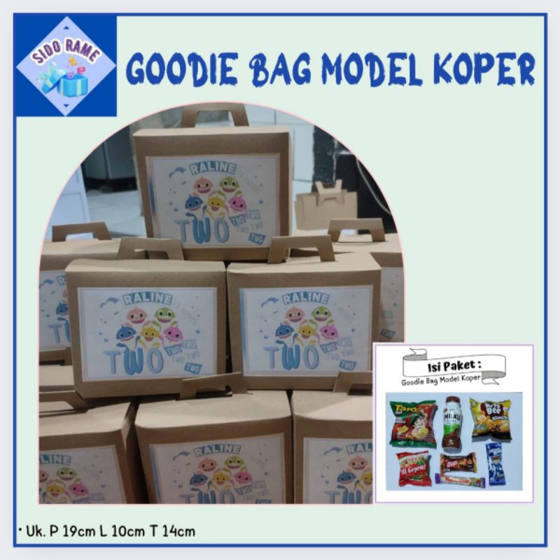 

Bingkisan Ultah/Snack Ulang Tahun Anak/Paket Ulang Tahun Koper/Goodie Bag Koper