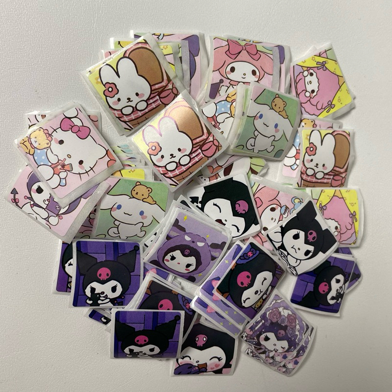 

100 PCS Stiker Sanrio Kuromi 2cm | Stiker Kertas Lucu Aesthetics | Stiker Hiasan Bentuk Kotak Random | Stiker Mini Karakter Gemas Untuk Freebies