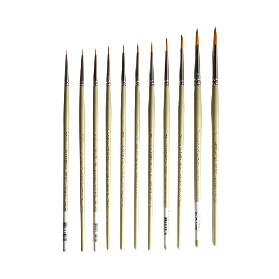 

UNIK Artemedia 27 Round Gold Taklon Synthetic Brush