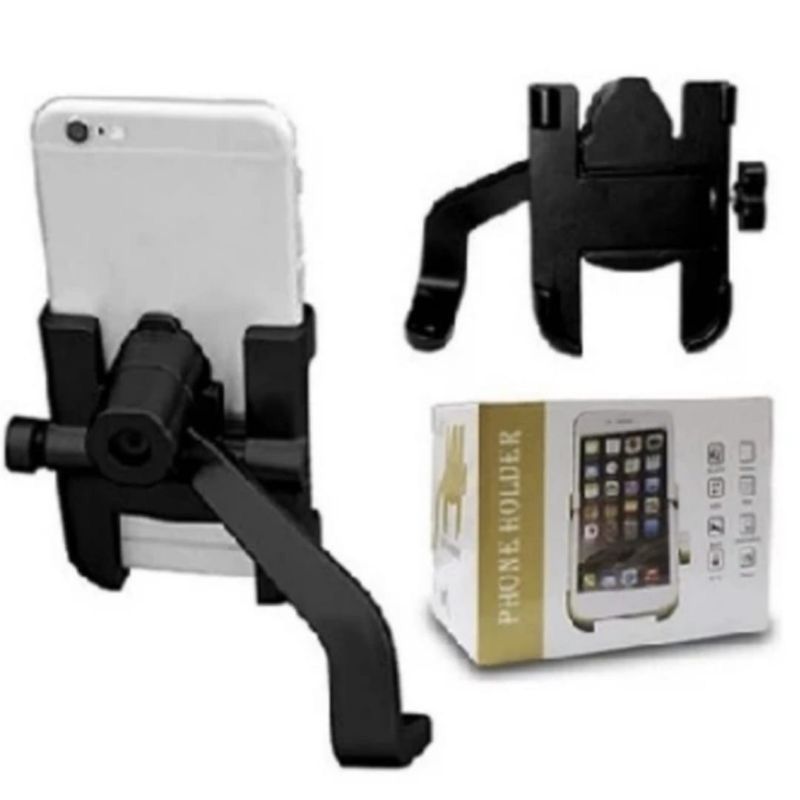 Holder HP Motor Besi di Spion Motor/ Stand Holder HP Motor Besi