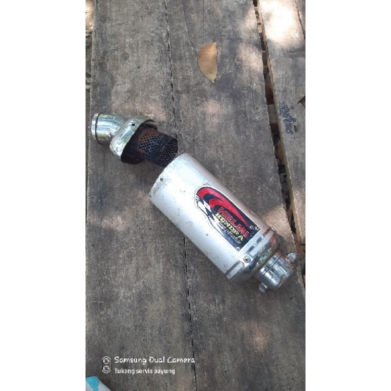 silincer/tabung knalpot helmi hendra oval out 50mm