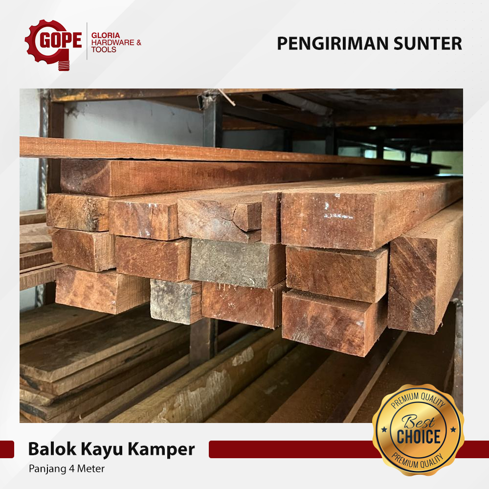 Balok Kayu Kamper Panjang 4 Meter