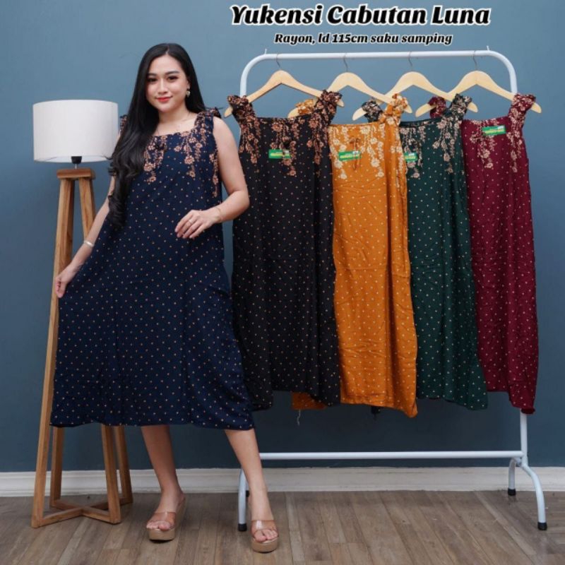 Daster Kekinian Busui Friendly Daster Tanpa Lengan Bumil Daster Yukensi Jumbo Daster Rayon Batik Pre